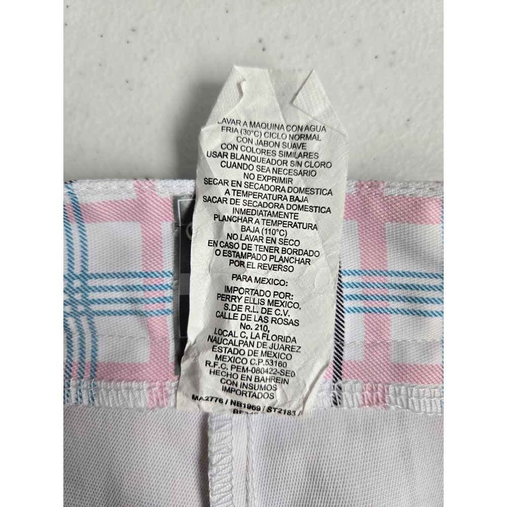 Callaway Women's 10 Pastel Blue Pink White Plaid Moisture Wicking Golf Shorts - Picture 12 of 16